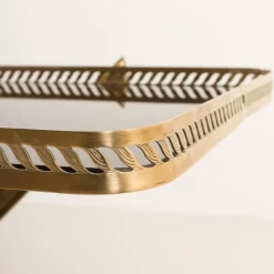 Pamono Italian Brass Bar Cart by Cesare Lacca, 1960s><noscript><img width=
