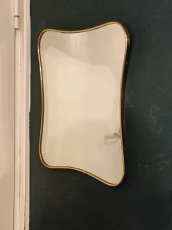 Sale Pamono Italian Brass Wall Mirror by Gio Ponti, 1960s