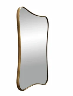 Sale Pamono Italian Brass Wall Mirror by Gio Ponti, 1960s