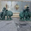 Sale Pamono Italian Bronze Lions and Cherubs Sculptures, 1890s, Set of 2