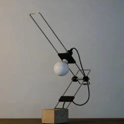 Pamono Italian Brutalist Travertine Lamp, 1970s> Table Lamps