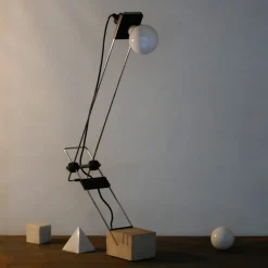 Pamono Italian Brutalist Travertine Lamp, 1970s><noscript><img width=