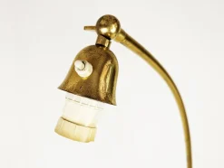 Best Pamono Italian Burgundy Metal & Brass Floor Lamp, 1940s