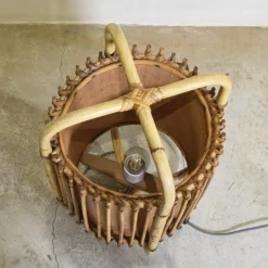 Pamono Italian Cane Table Lamp, 1960s><noscript><img width=