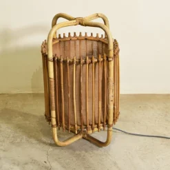 Pamono Italian Cane Table Lamp, 1960s><noscript><img width=