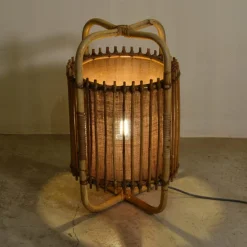 Pamono Italian Cane Table Lamp, 1960s><noscript><img width=
