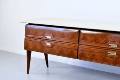 Online Pamono Italian Carrara Marble and Brass Sideboard, 1960s