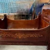 Pamono Italian Carved Inlaid Mahogany Burl Bed, 19th Century> Beds & Bedroom Sets