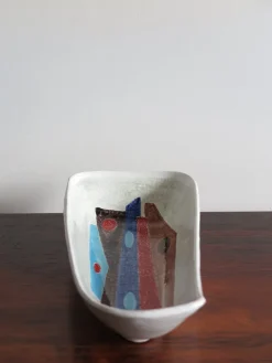 Clearance Pamono Italian Ceramic Centerpiece Bowl from Fratelli Fanciullacci, 1950s