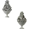 Pamono Italian Ceramic Fruit Topiary Sculptures attributed to Ceramica Nove, 1950s, Set of 2> Garden Accessories
