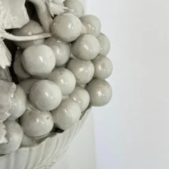Pamono Italian Ceramic Fruit Topiary Sculptures attributed to Ceramica Nove, 1950s, Set of 2><noscript><img width=