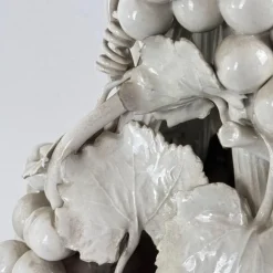 Pamono Italian Ceramic Fruit Topiary Sculptures attributed to Ceramica Nove, 1950s, Set of 2><noscript><img width=