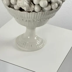 Pamono Italian Ceramic Fruit Topiary Sculptures attributed to Ceramica Nove, 1950s, Set of 2><noscript><img width=