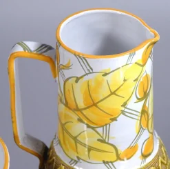 Pamono Italian Ceramic Jug and Bowl Set from Fratelli Fanciullacci, 1960s, Set of 2><noscript><img width=