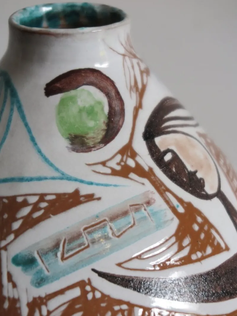 Online Pamono Italian Ceramic Vase by Elio Schiavon, 50s