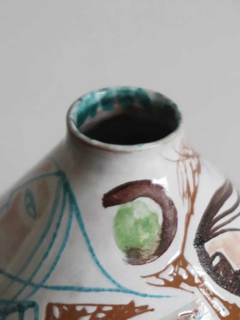 Online Pamono Italian Ceramic Vase by Elio Schiavon, 50s