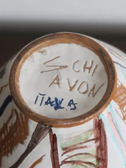 Online Pamono Italian Ceramic Vase by Elio Schiavon, 50s