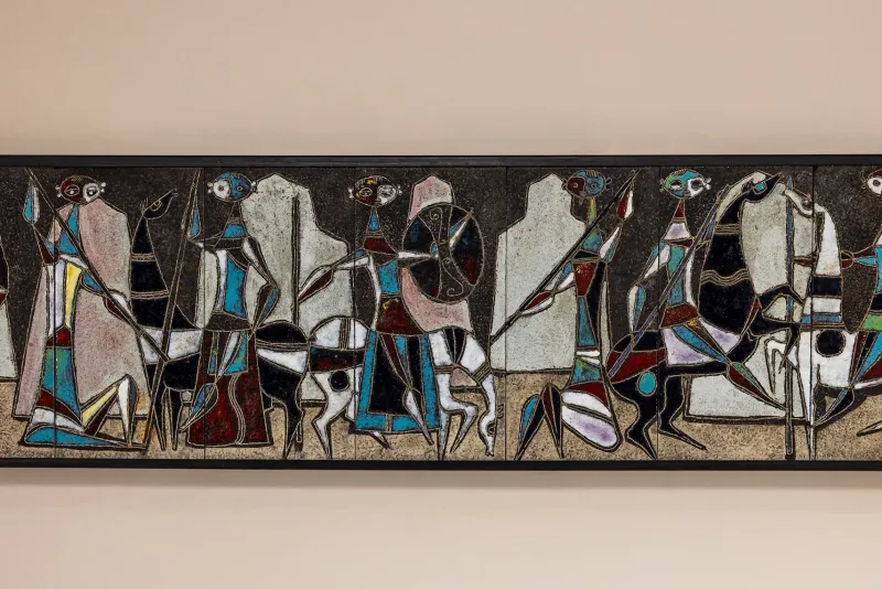 New Pamono Italian Ceramic Wall Panel by Marcello Fantoni, 1960s