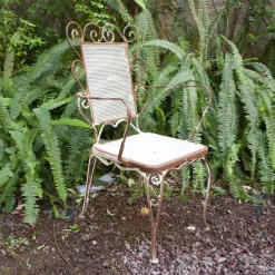 Online Pamono Italian Chairs in Wrought Iron, 1950s, Set of 4