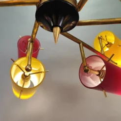 Pamono Italian Chandelier from Stilnovo, 1950s><noscript><img width=