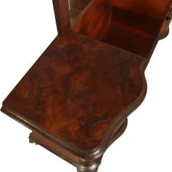 Pamono Italian Chippendale Style Walnut & Burl Walnut Veneer Dressing Table, 1940s><noscript><img width=