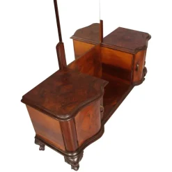 Pamono Italian Chippendale Style Walnut & Burl Walnut Veneer Dressing Table, 1940s><noscript><img width=