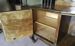 New Pamono Italian Chippendale Walnut Burl & Veneer Dressing Table, 1940s