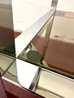 Pamono Italian Chrome and Smoked Glass Bookshelf, 1970s><noscript><img width=