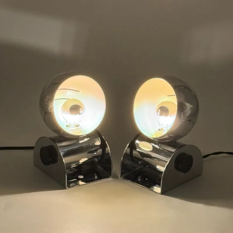 Best Pamono Italian Chrome Eyeball Lamps by Tronconi, 1970s, Set of 2