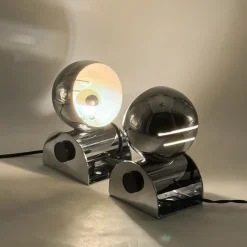 Best Pamono Italian Chrome Eyeball Lamps by Tronconi, 1970s, Set of 2