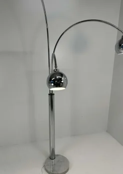 Pamono Italian Chromed Floor Lamp by Reggiani, 1970s><noscript><img width=