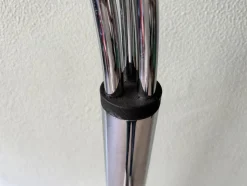 Pamono Italian Chromed Steel Floor Lamp with Three Arms attributed to Goffredo Reggiani, 1970s><noscript><img width=