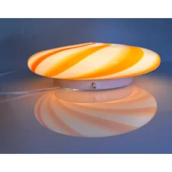 Pamono Italian Clear Amber Swirls Wall Sconce in Murano Glass by Simoeng><noscript><img width=