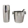 Pamono Italian Cocktail Shaker with Ice Bucket from Mepra, 1970s, Set of 3> Ice Buckets & Wine Coolers