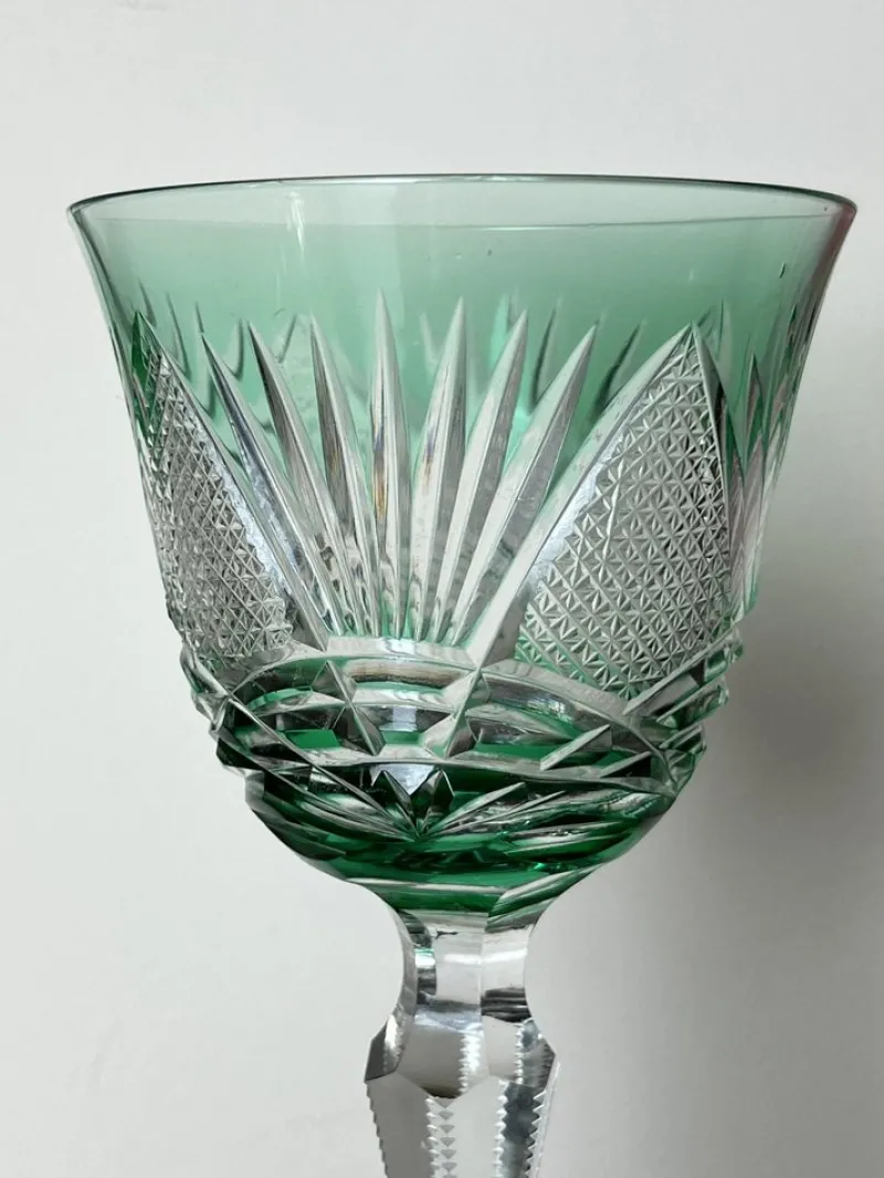 Pamono Italian Colored Crystal Glasses, 1950s, Set of 6