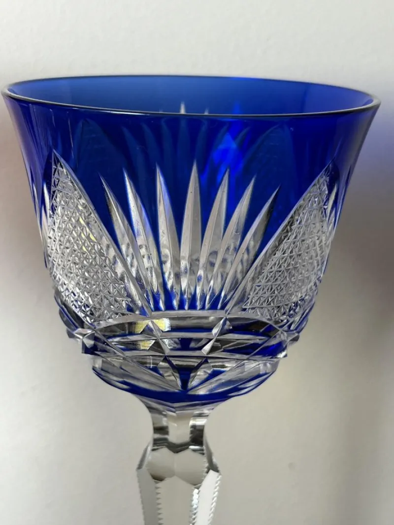 Pamono Italian Colored Crystal Glasses, 1950s, Set of 6