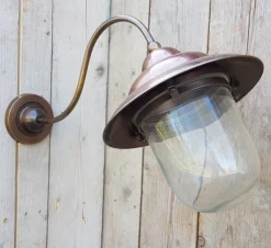 Outlet Pamono Italian Copper Outdoor Barn Light Lamp