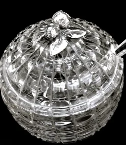 Pamono Italian Crystal Punch Bowl with Lid and Ladle, 1965, Set of 2><noscript><img width=