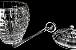 Pamono Italian Crystal Punch Bowl with Lid and Ladle, 1965, Set of 2><noscript><img width=