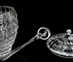 Pamono Italian Crystal Punch Bowl with Lid and Ladle, 1965, Set of 2><noscript><img width=