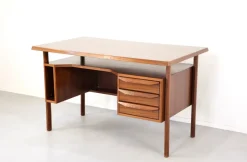 Pamono Italian Desk in Teak, 1960s><noscript><img width=