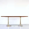 Pamono Italian Dining Table in Teak and Marble, 1960s> Dining Tables & Sets