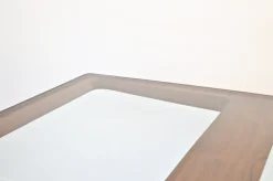 Pamono Italian Dining Table in Teak and Marble, 1960s><noscript><img width=