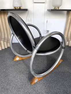 Pamono Italian Dondolo Rocking Chair by Verner Panton for Ycami, 1990s><noscript><img width=