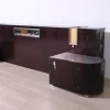 Pamono Italian Double Bed Headboard Equipped with Radio Lights and Bedside Tables, 1970s, Set of 3> Beds & Bedroom Sets