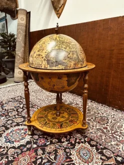 Pamono Italian Drink Globe in Wood><noscript><img width=
