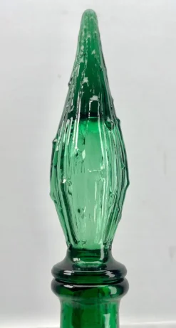 Pamono Italian Empoli Genie Bottle in Green Art Glass, 1960s><noscript><img width=