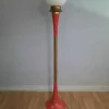 Sale Pamono Italian Floor Lamp in Red Metal and Brass, 1950s