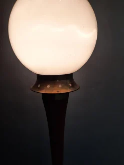 Sale Pamono Italian Floor Lamp in Red Metal and Brass, 1950s