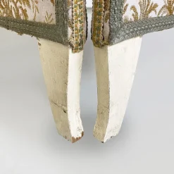 Pamono Italian Floral Fabric Folding Screen with Wooden Feet, 1940s><noscript><img width=